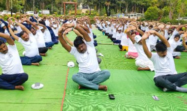 पर्यावरण के बीच आंतरिक शांति के लिये हुए इकट्ठा, योग के महत्व को समझा 