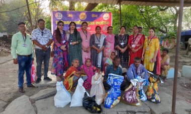 छत्तीसगढ़ नागरिक सुरक्षा फाउंडेशन द्वारा कुष्ठ रोगी बस्ती में राशन वितरण किया।