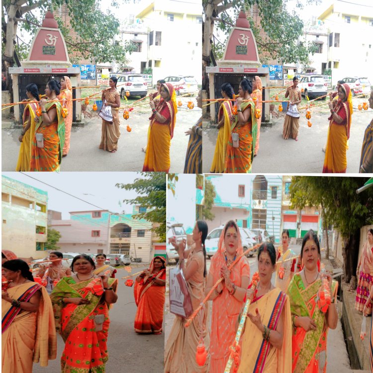 श्री श्री श्री रूद्रेश्वर महादेव शिव मंदिर से शिव भक्तगण तथा महिला शिवभक्तों द्वारा सावन पर्व