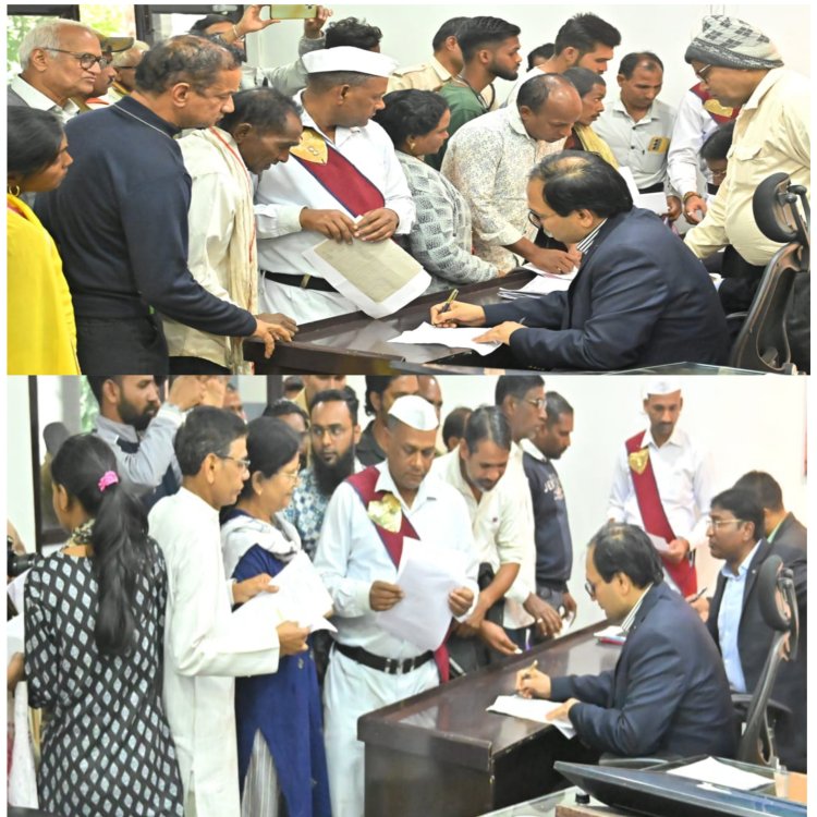 कलेक्टर श्री संजय अग्रवाल ने साप्ताहिक जनदर्शन में आज दूर-दराज से पहुंचे