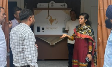 निर्माणाधीन ग्रेन एटीएम का संचालक खाद्य ने किया निरीक्षण   गुणवत्ता एवं समय-सीमा में कार्य पूर्ण करने के दिए निर्देश